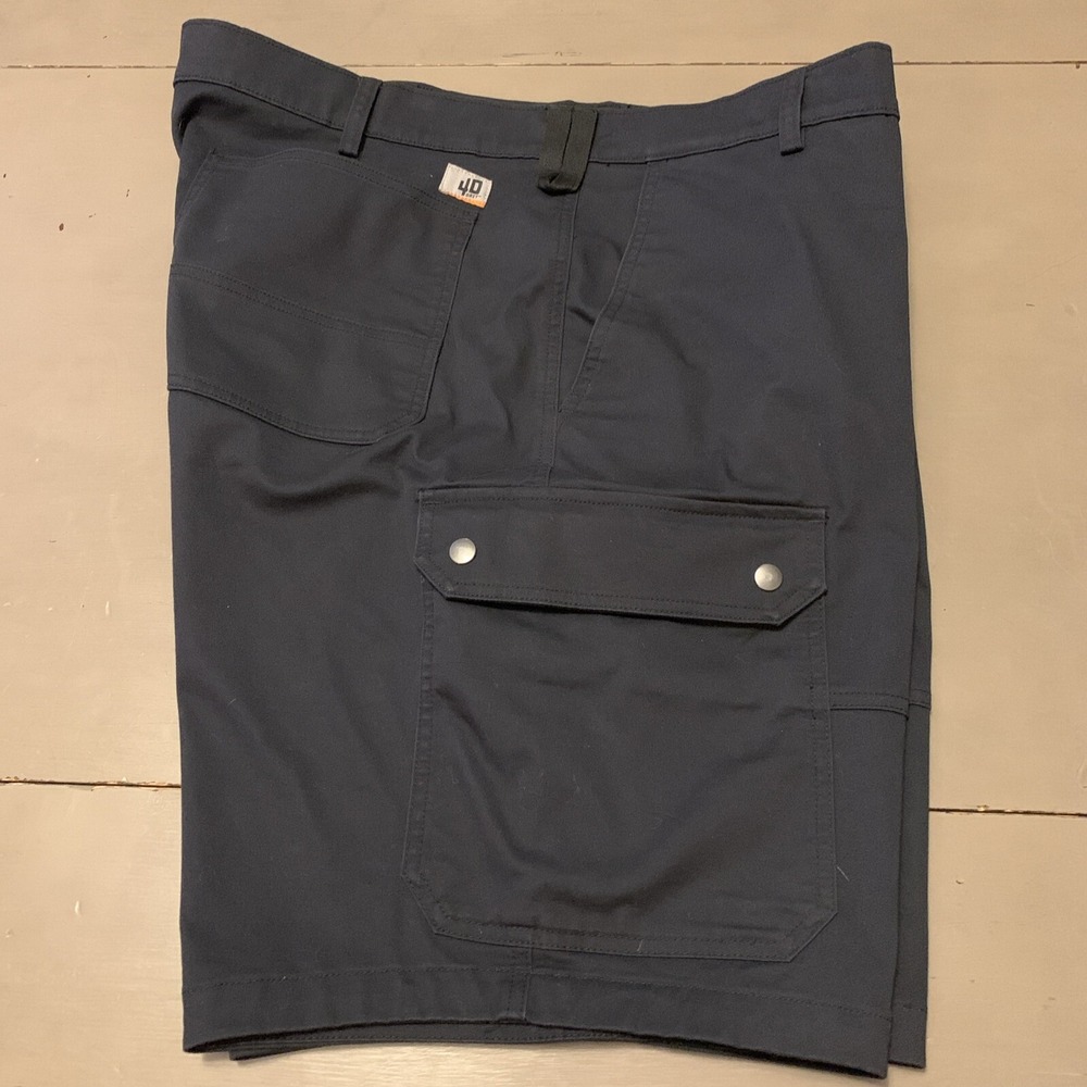 Duluth Trading 40 Grit Men's Size 44 Cargo Shorts Black Cotton Pockets‎ Workwear